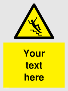 Custom Slippery Stairs Sign