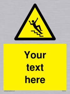 Custom Slippery Stairs Sign