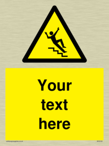 Custom Slippery Stairs Sign