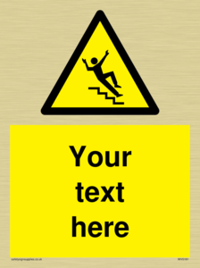 Custom Slippery Stairs Sign