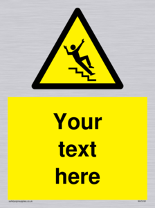 Custom Slippery Stairs Sign
