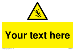 Custom Slippery Stairs Sign