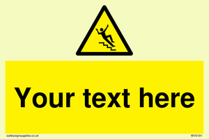 Custom Slippery Stairs Sign