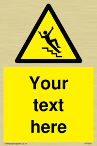 Custom Slippery Stairs Sign