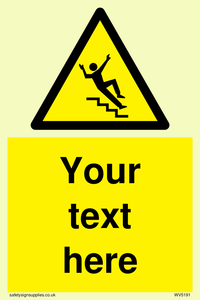 Custom Slippery Stairs Sign