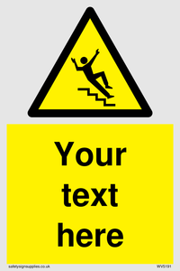 Custom Slippery Stairs Sign