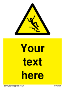 Custom Slippery Stairs Sign