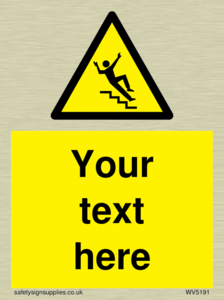 Custom Slippery Stairs Sign