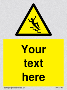 Custom Slippery Stairs Sign
