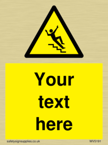 Custom Slippery Stairs Sign