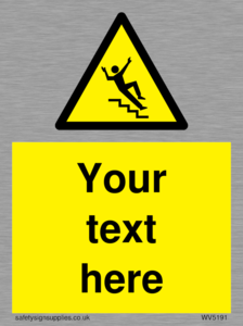 Custom Slippery Stairs Sign