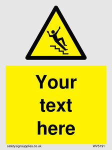 Custom Slippery Stairs Sign