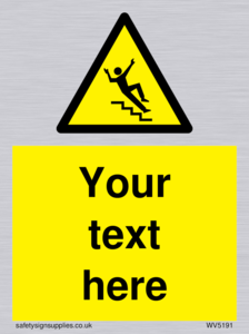 Custom Slippery Stairs Sign
