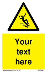 Custom Slippery Stairs Sign