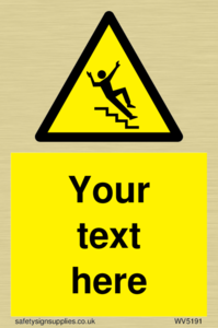 Custom Slippery Stairs Sign