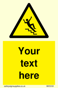 Custom Slippery Stairs Sign