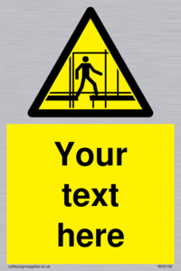 Custom Scaffold Incomplete Sign