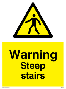 Warning Steep stairs