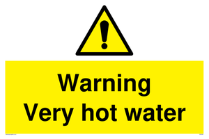 Warning Very hot water sign 