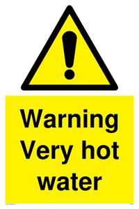 Warning Very hot water sign 