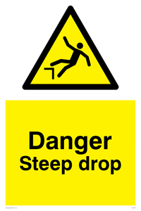 Danger Steep drop