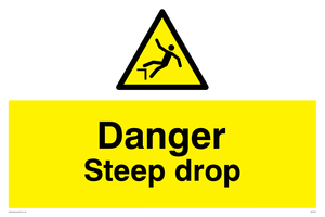Danger Steep drop