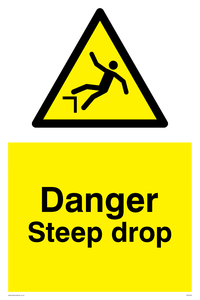 Danger Steep drop