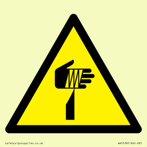 W022 Warning: Sharp element from Safety Sign Supplies