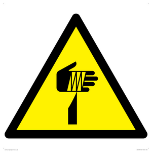 W022 Warning: Sharp element from Safety Sign Supplies