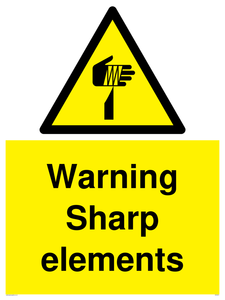 Warning Sharp elements sign 