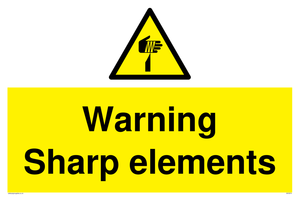 Warning Sharp elements sign 