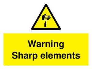 Warning Sharp elements sign 