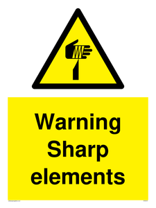 Warning Sharp elements sign 