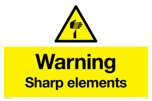 Warning Sharp elements sign 