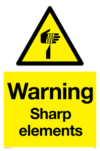Warning Sharp elements sign 
