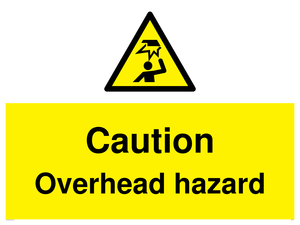 Caution Overhead hazard