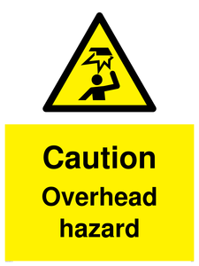 Caution Overhead hazard