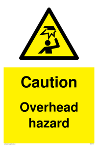 Caution Overhead hazard