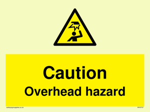 Caution Overhead hazard