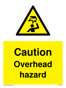 Caution Overhead hazard