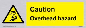 Caution Overhead hazard