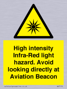 High intensity Infra-Red light hazard. Avoid looking directly at Aviation Beacon