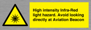 High intensity Infra-Red light hazard. Avoid looking directly at Aviation Beacon