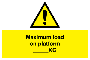Maximum load on platform ___KG