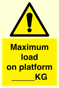 Maximum load on platform ___KG