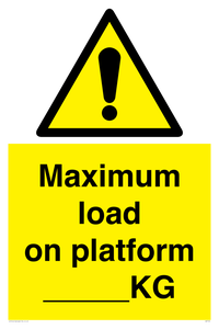 Maximum load on platform ___KG