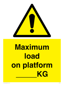 Maximum load on platform ___KG