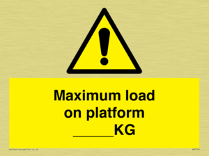 Maximum load on platform ___KG