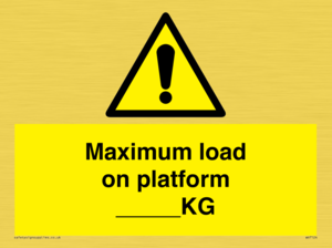 Maximum load on platform ___KG