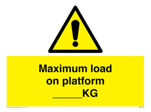 Maximum load on platform ___KG